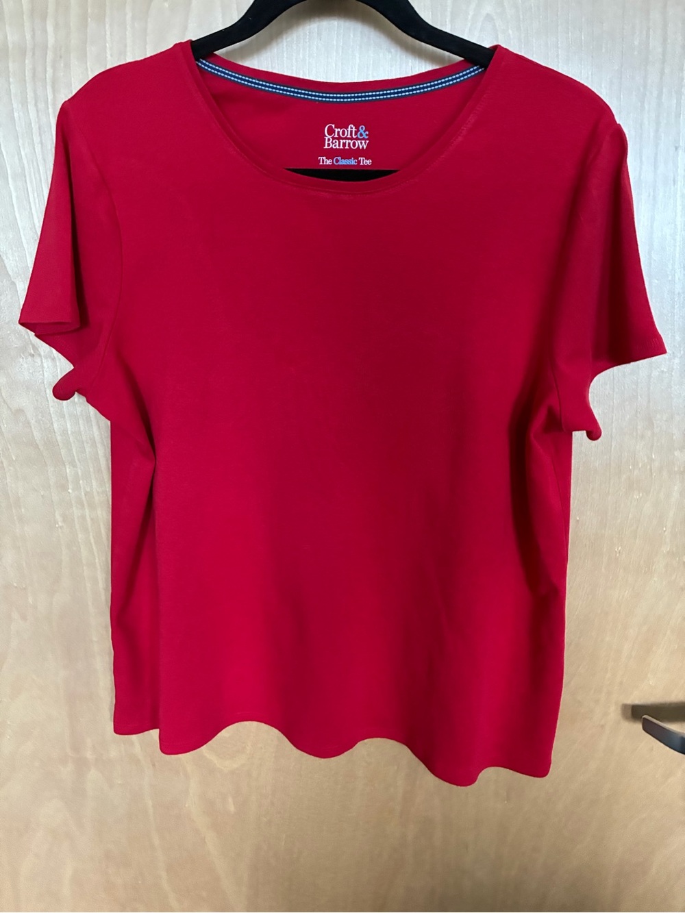 Size PL Croft & Barrow Women's Red Short Sleeve Classic Tee
